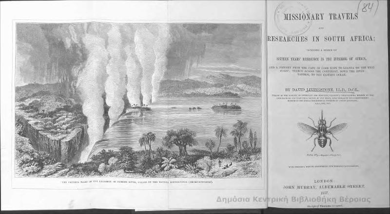 Missionary travels and researches in South Africa : included a sketch of sixteen years' residence in the interior of Africa,.../ by David Livingstone