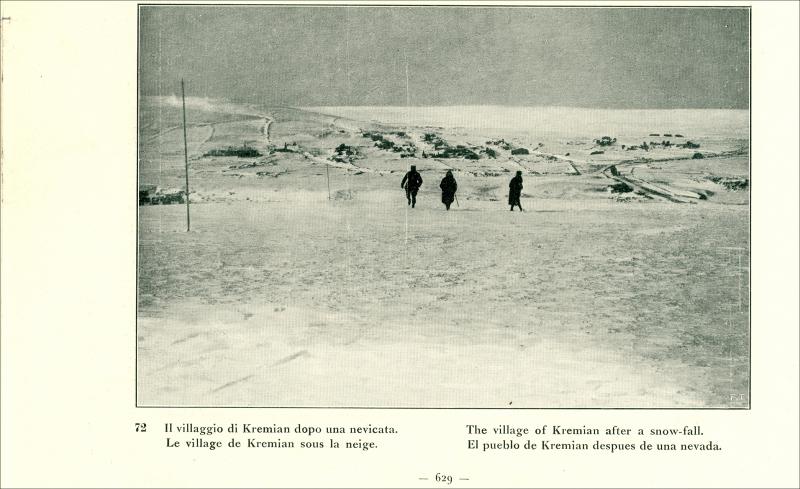 Το χωριό Kremian μετά από χιονόπτωση [Γραφικά]