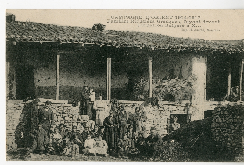 Campagne d' Orient 1914-1917, fammilles Refugiees Grecques, Fuyant devant l' invasion Bulgare a X [Γραφικά]