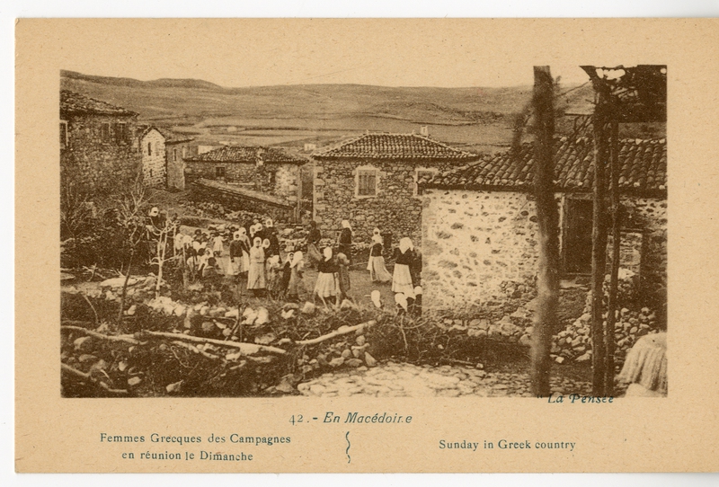 En Macedoine - La Pensee. Femmes Grecques des Campagnes en reunion le Dimanche [Γραφικά]
