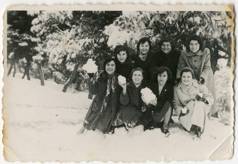 Χιονοπόλεμος στην πλατεία Εληάς, Βέροια 1954