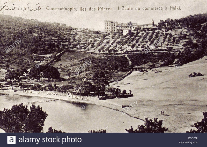 Constantinople. Iles des Princes. L' ecole de commerce a Halki [Γραφικά]