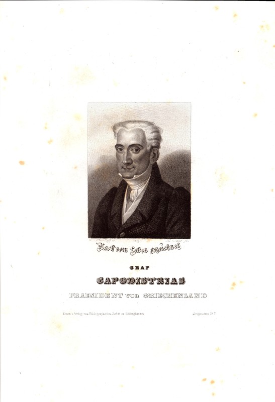 Graf Capodistrias Praesident Von Griechenland [Γραφικά]