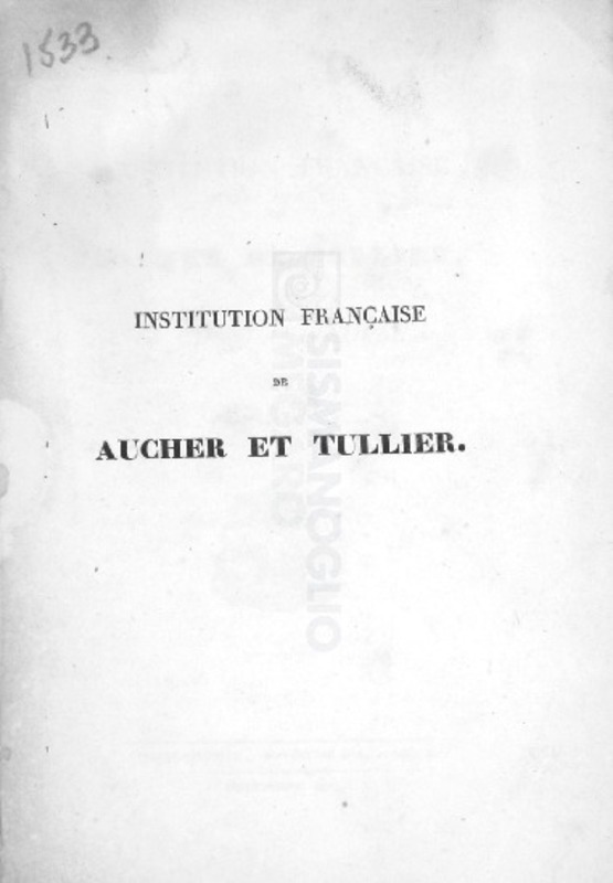 Institution Française de Aucher et Tullier